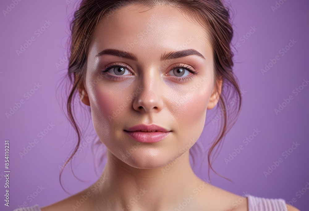 Closeup portrait of a beautiful woman. Copy space business marketing banner. Closeup portrait of a beautiful woman. Copy space business marketing banner.