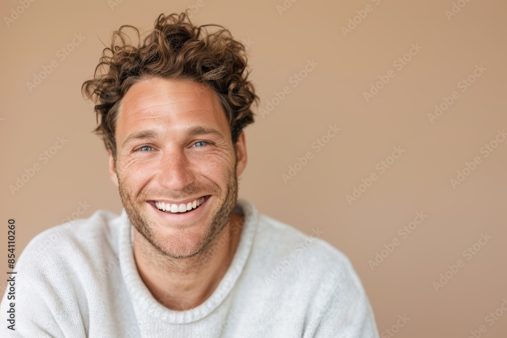 Smiling Man Enjoying a Happy Moment Generative AI Smiling Man Enjoying a Happy Moment Generative AI