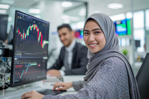 Professional Muslim Woman in Corporate Environment