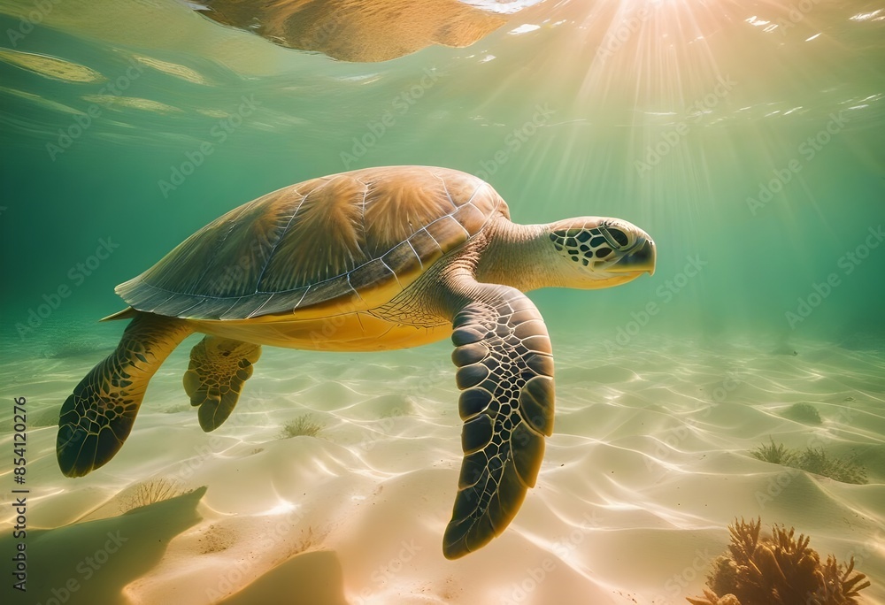 Obraz premium Green sea turtle