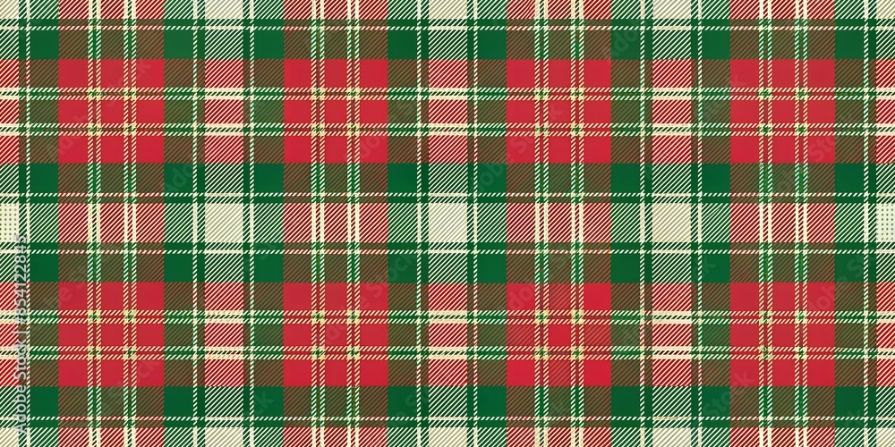 Flat christmas plaid pattern design