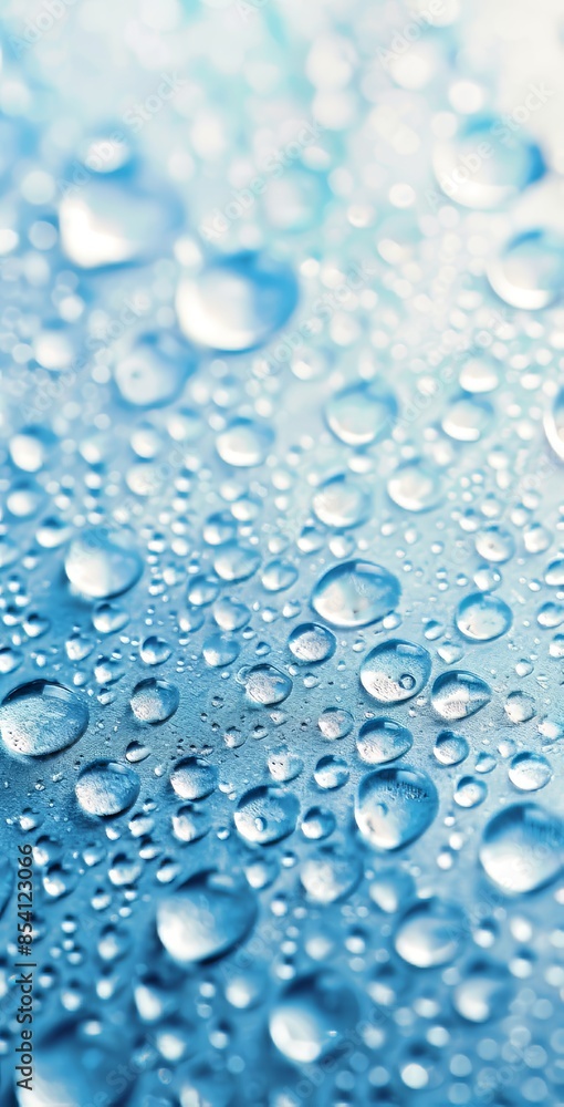 Water Droplets on Blue Background for Mobile Phone Wallpaper Generative AI Water Droplets on Blue Background for Mobile Phone Wallpaper Generative AI