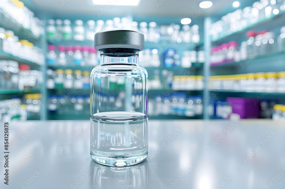 medical vial - some of bottle at science lap medical vial - some of bottle at science lap