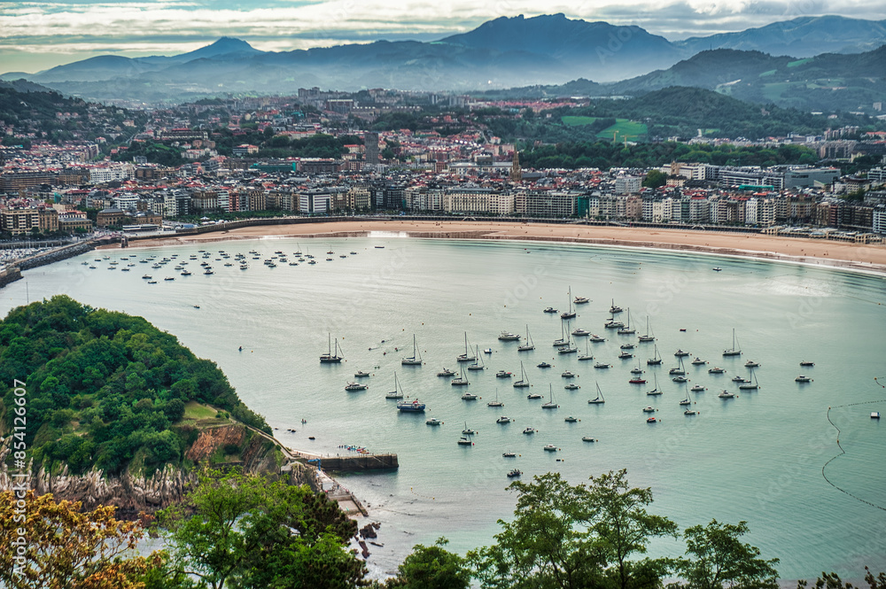Naklejka premium Guipuzcoa is a Spanish territory and one of the three provinces that form the autonomous community of the Basque Country.