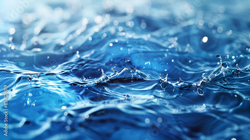 Detailed water background with splashy water surface