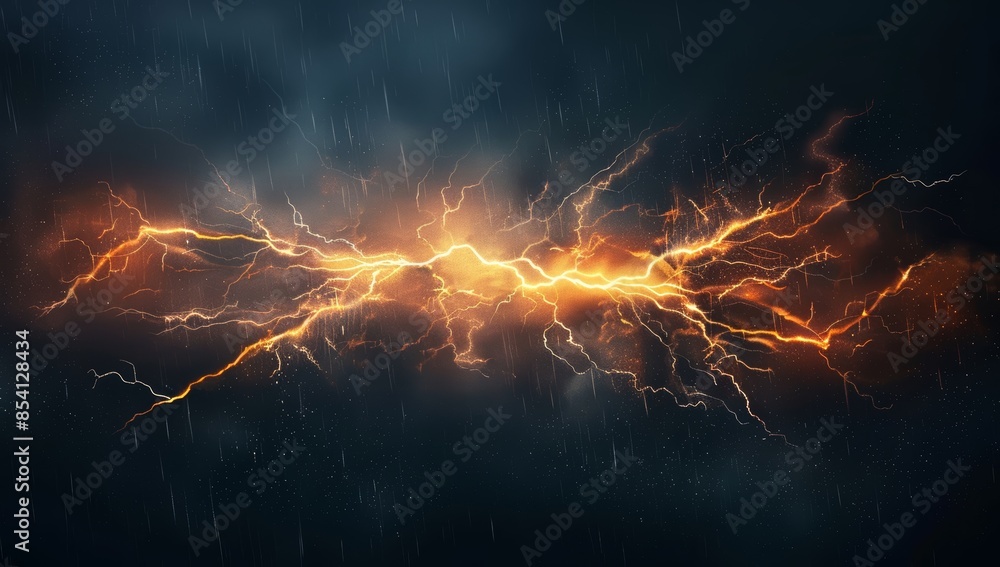 Dramatic Sky with Vibrant Lightning Generative AI Dramatic Sky with Vibrant Lightning Generative AI