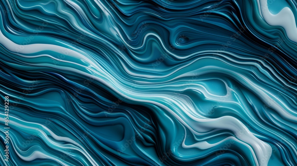 Artistic seamless wave patterns in gouache, blending rich shades of blue and turquoise, creating a fluid, rhythmic design perfect for tiles and wallpapers Artistic seamless wave patterns in gouache, blending rich shades of blue and turquoise, creating a fluid, rhythmic design perfect for tiles and wallpapers