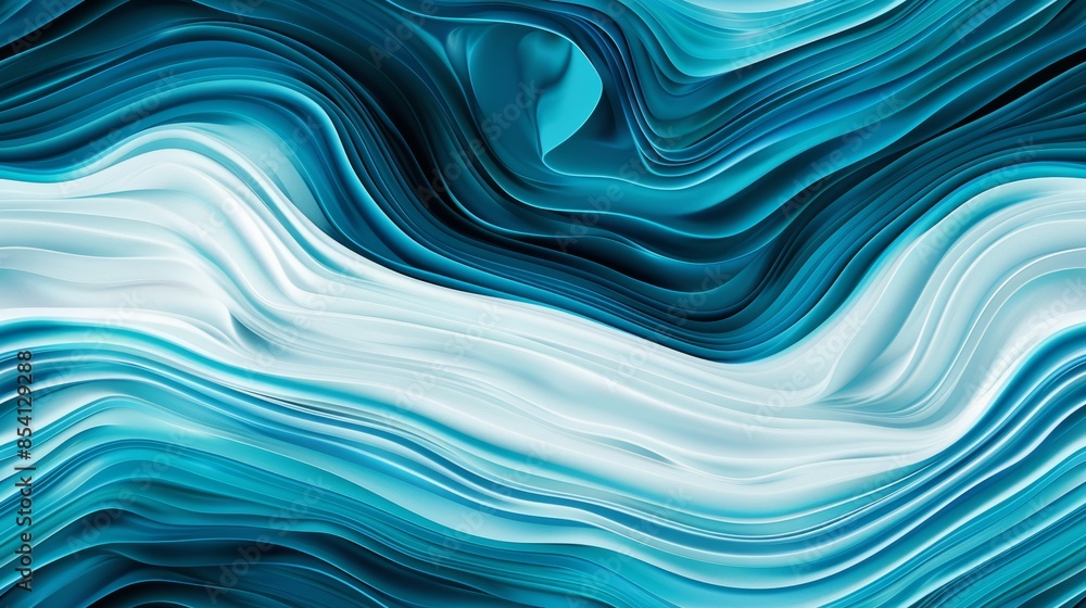 Artistic seamless wave patterns in gouache, blending rich shades of blue and turquoise, creating a fluid, rhythmic design perfect for tiles and wallpapers Artistic seamless wave patterns in gouache, blending rich shades of blue and turquoise, creating a fluid, rhythmic design perfect for tiles and wallpapers