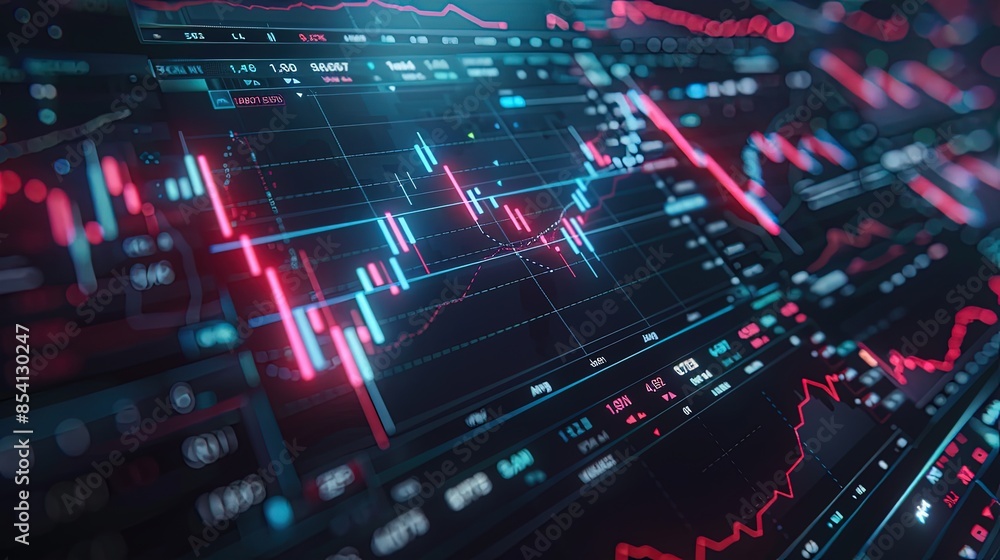 Digital Market Pulse. Stock market growth charts graphs 3d futuristic finance economy business datum diagram marketing illustration Digital Market Pulse. Stock market growth charts graphs 3d futuristic finance economy business datum diagram marketing illustration