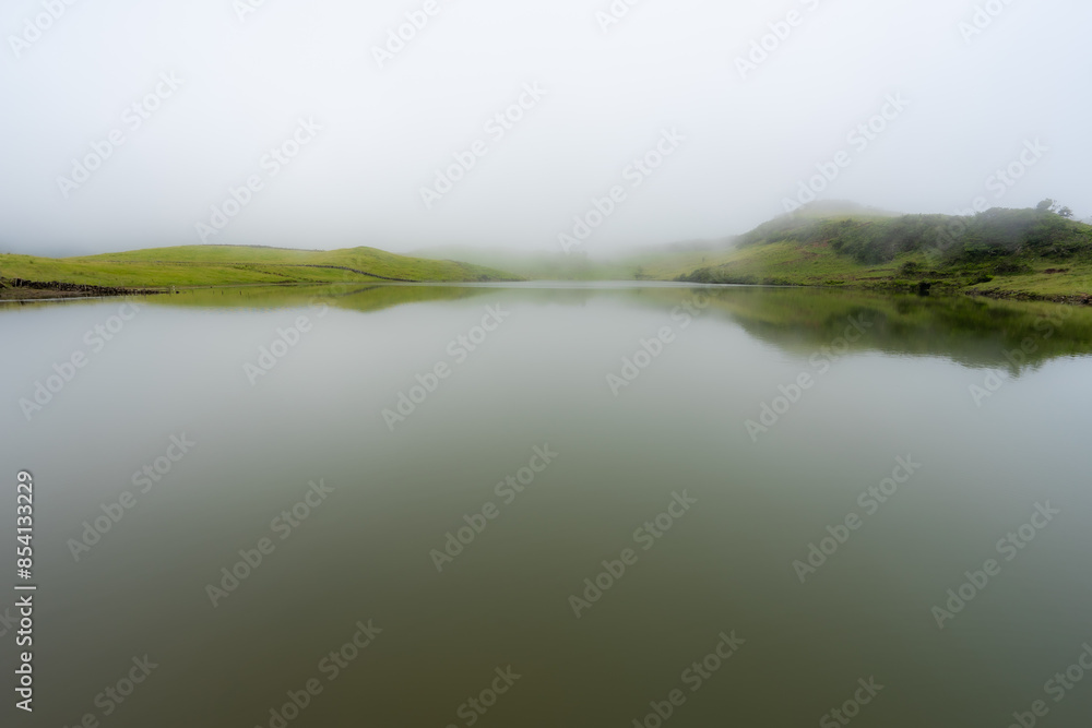 Caldera do captain with fog, island of Pico, archipelago of the Azores. Caldera do captain with fog, island of Pico, archipelago of the Azores.