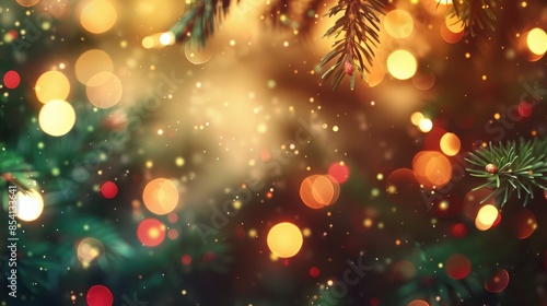 Wallpaper Mural Abstract blurred Christmas lights background with copy space for design Torontodigital.ca