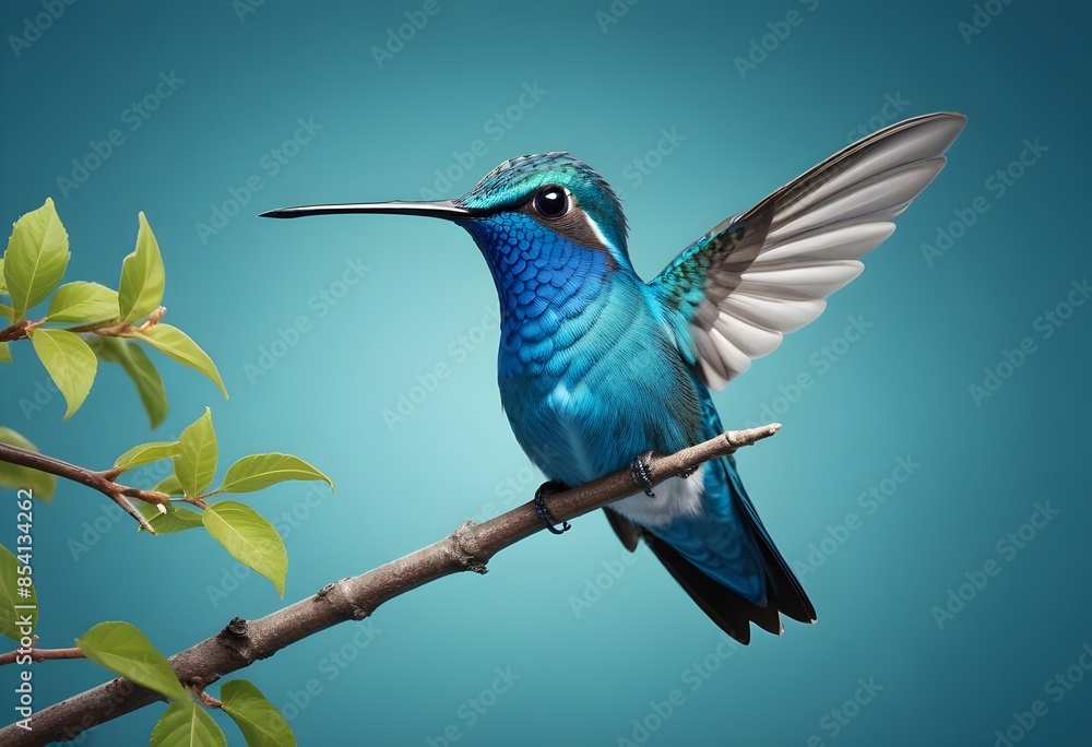 Fototapeta premium hummingbird on flower