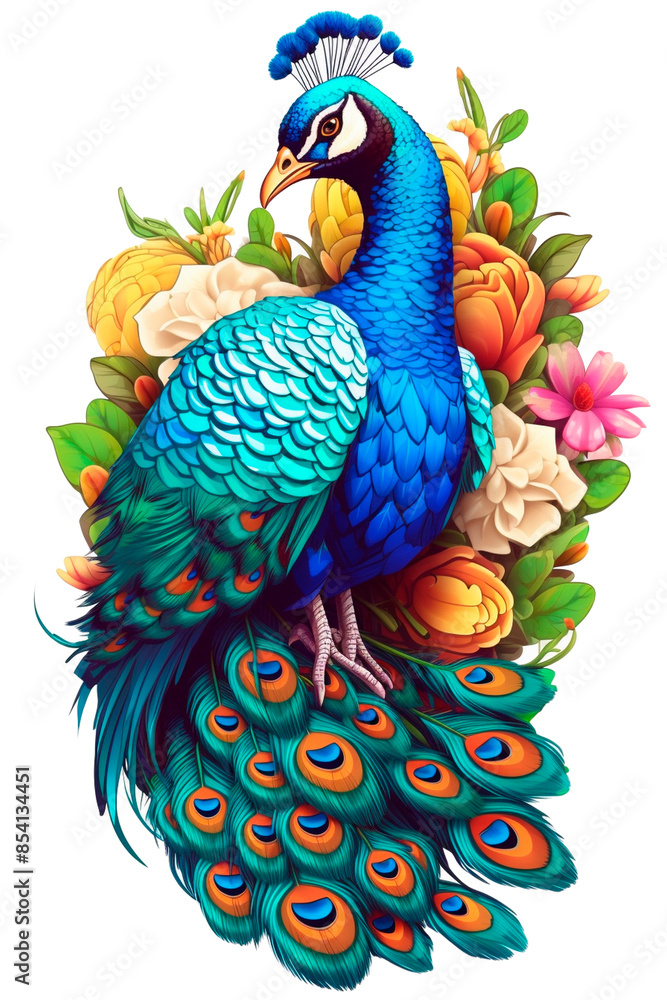 Peacock Bird Image for Stickers, T-Shirt Print, Cap, Mug, Slipper, Mousepad, with Transparent Background PNG Peacock Bird Image for Stickers, T-Shirt Print, Cap, Mug, Slipper, Mousepad, with Transparent Background PNG