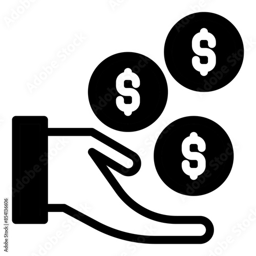 Creditors glyph icon vector for mobile app, website, logo and presentation design.