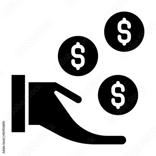 Creditors solid icon vector for mobile app, website, logo and presentation design.