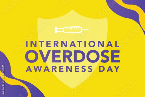 vector graphic of international overdose awareness day good for international overdose awareness day celebration. flat design. flyer design.flat illustration.