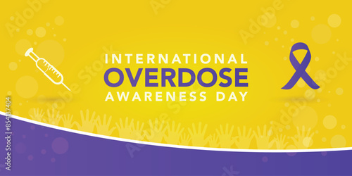 vector graphic of international overdose awareness day good for international overdose awareness day celebration. flat design. flyer design.flat illustration.