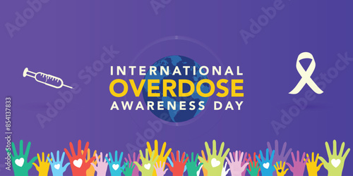 vector graphic of international overdose awareness day good for international overdose awareness day celebration. flat design. flyer design.flat illustration.