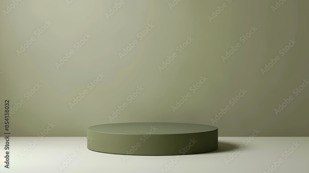 An empty green podium, minimalism, an empty 3d showcase for displaying goods. An empty green podium, minimalism, an empty 3d showcase for displaying goods.