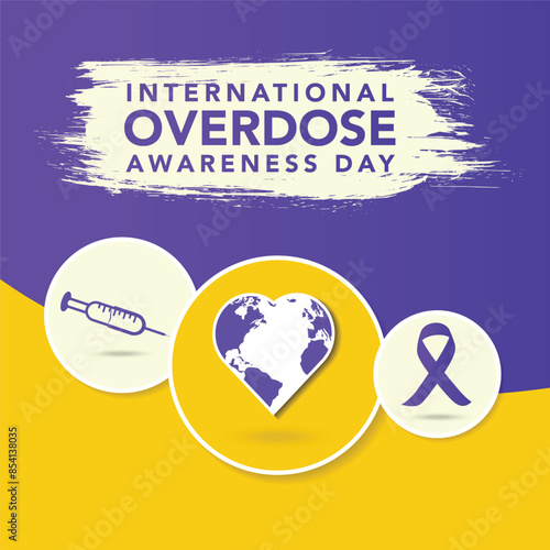 vector graphic of international overdose awareness day good for international overdose awareness day celebration. flat design. flyer design.flat illustration.