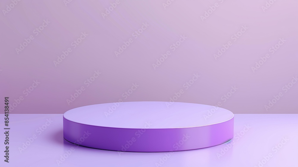 An empty podium in light lilac color, minimalism, an empty 3d showcase for displaying goods. An empty podium in light lilac color, minimalism, an empty 3d showcase for displaying goods.