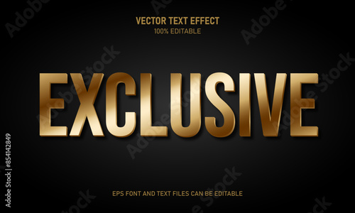 Exclusive gold 3d editable text effect