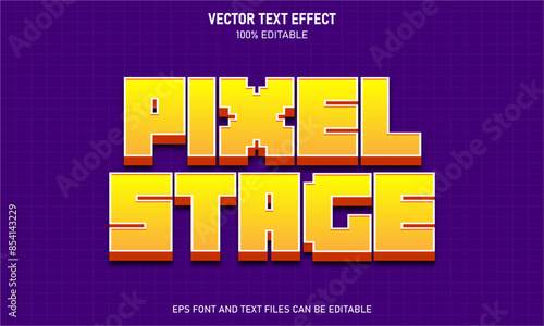 Pixel stage 3d editable text effect