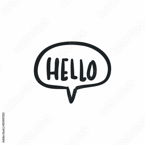hello speech bubble message icon