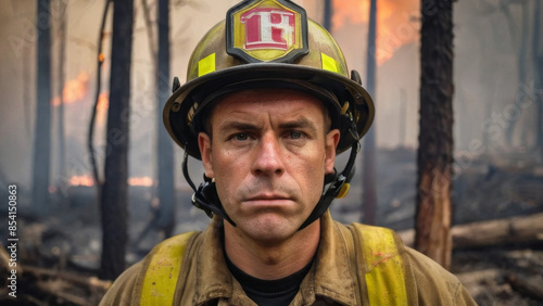 portrait of a firefighter © Евгений Бурмистров