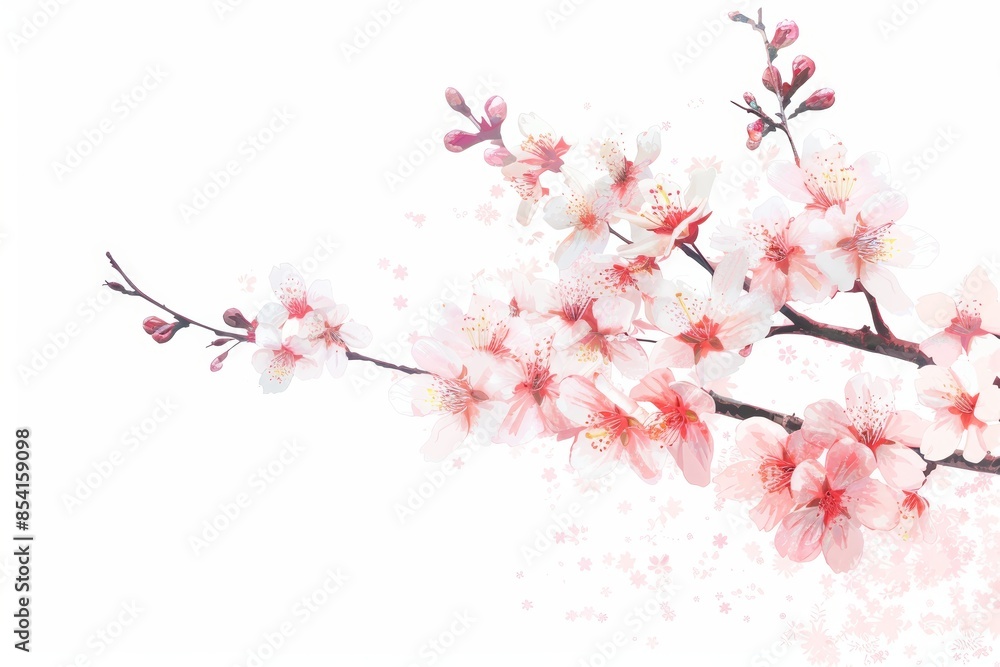 Vibrant Cherry Blossom Blooms for Spring Decor Generative AI Vibrant Cherry Blossom Blooms for Spring Decor Generative AI