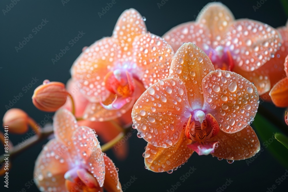 Orchid Petals Covered in Dew Drops Orchid Petals Covered in Dew Drops