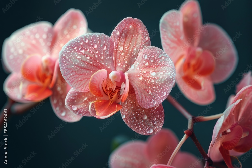 Orchid with Dew Drops Orchid with Dew Drops