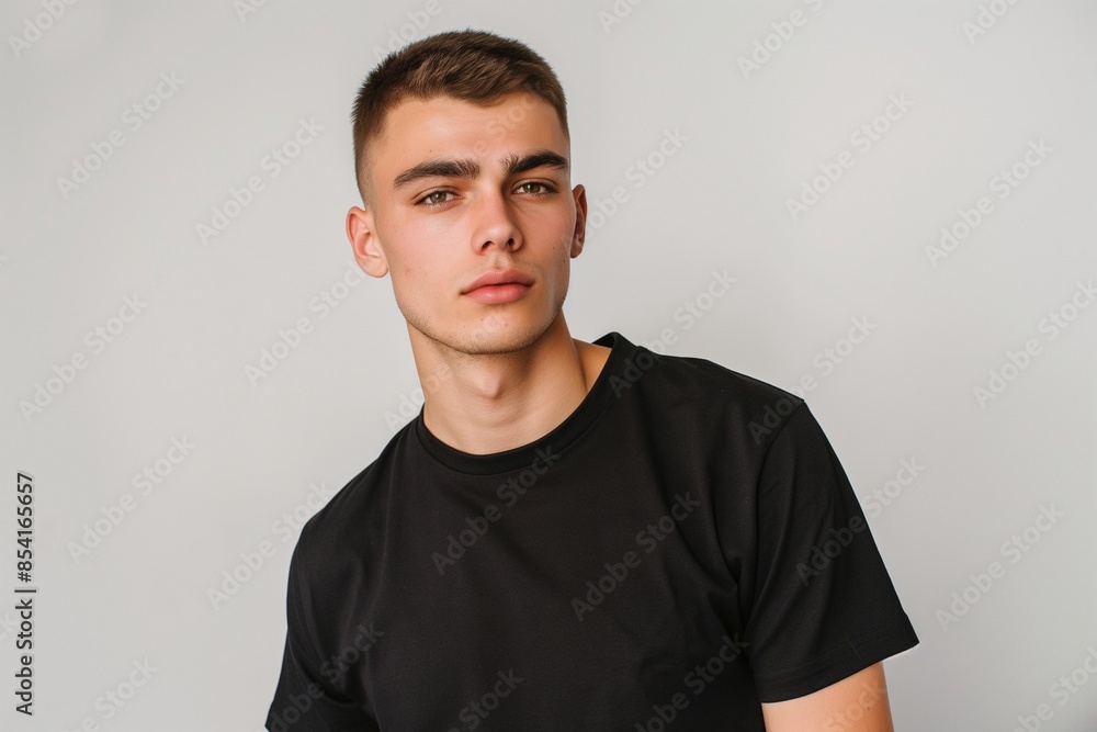 photos of man in black t-shirt on white background, Man in Black T-Shirt on White Background, A Study in Contrast, Sleek and Simple, Portrait Photography of a Man in Black on White photos of man in black t-shirt on white background, Man in Black T-Shirt on White Background, A Study in Contrast, Sleek and Simple, Portrait Photography of a Man in Black on White