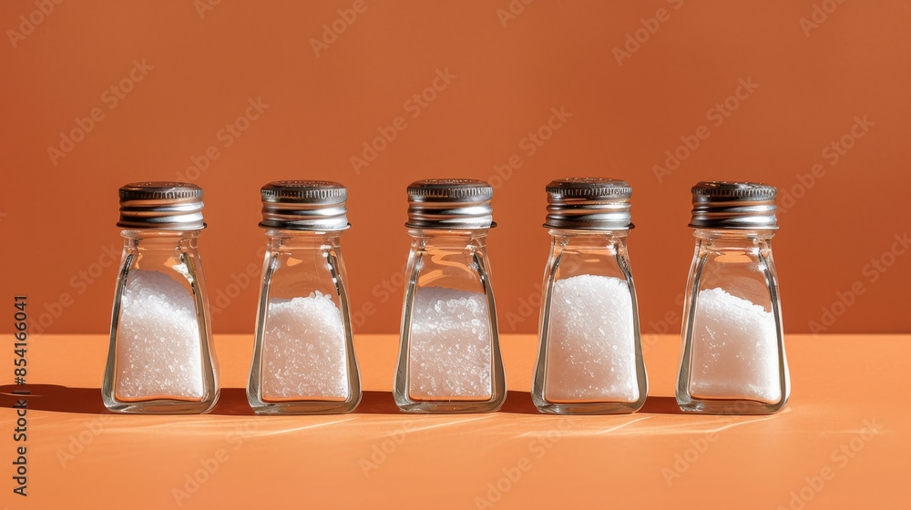 Five Salt Shakers in a Row Five Salt Shakers in a Row