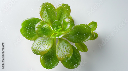 Glistening Ice Plant Leaf Close-Up - Mesembryanthemum crystallinum Nature Stock Photo photo