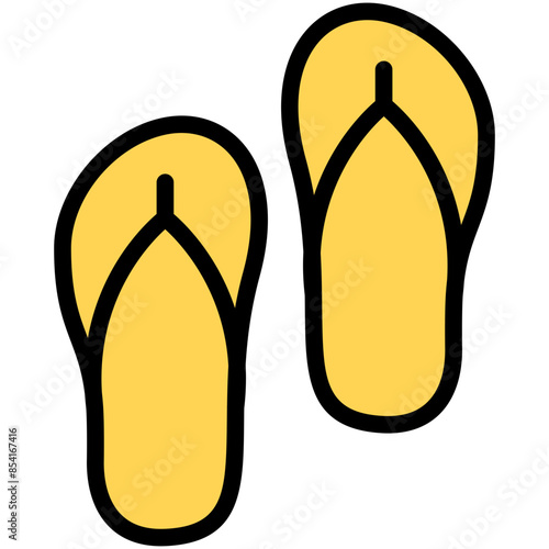 sandal filled line icon