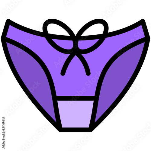 panties filled line icon