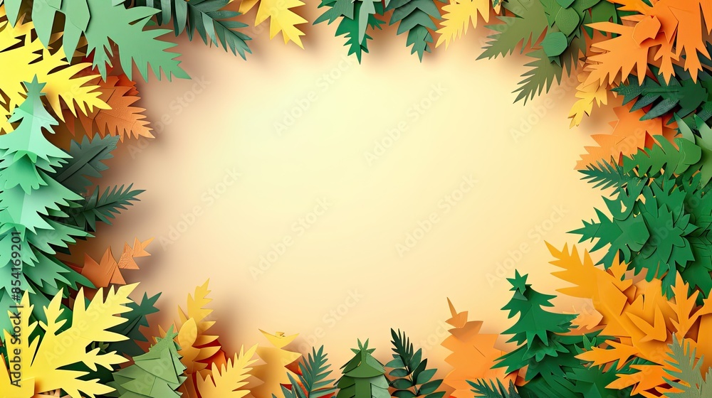 paper christmas background with fir branches paper christmas background with fir branches