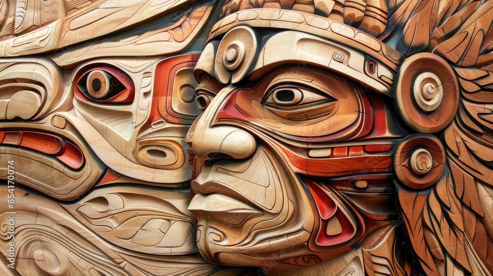 Native wooden artwork Native wooden artwork
