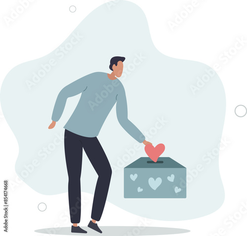 Fundraising for charity, financial help and assistance illustration