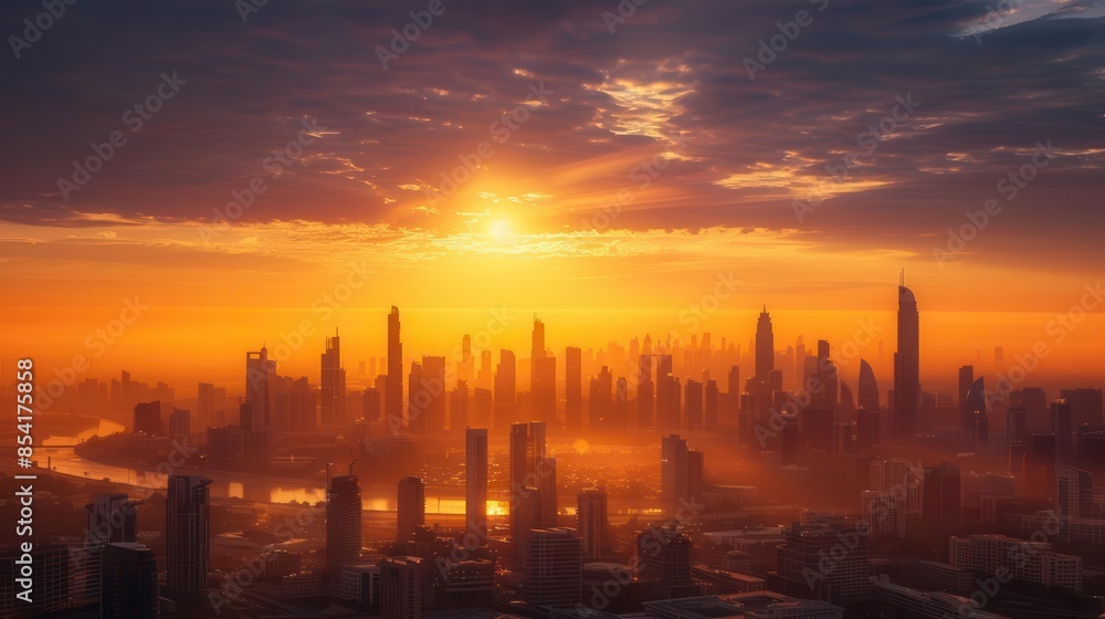 city sunrise urban skyline illuminated by golden morning light landscape photography city sunrise urban skyline illuminated by golden morning light landscape photography