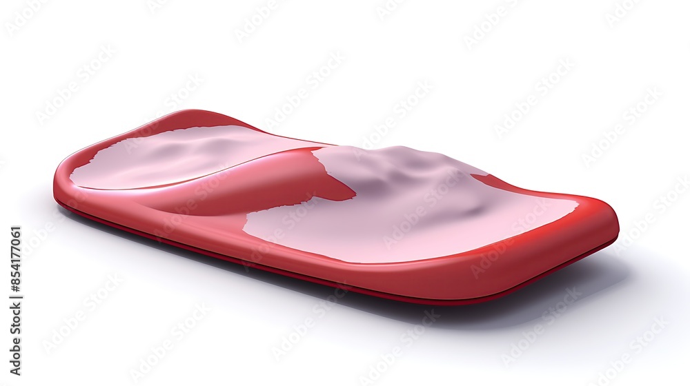 Red and pink abstract 3D shape on a white background. Red and pink abstract 3D shape on a white background.