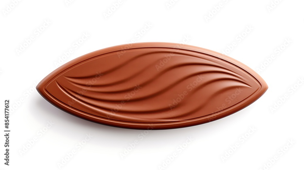 A delicious looking chocolate bar with a wavy pattern on top, sitting on a white surface. A delicious looking chocolate bar with a wavy pattern on top, sitting on a white surface.