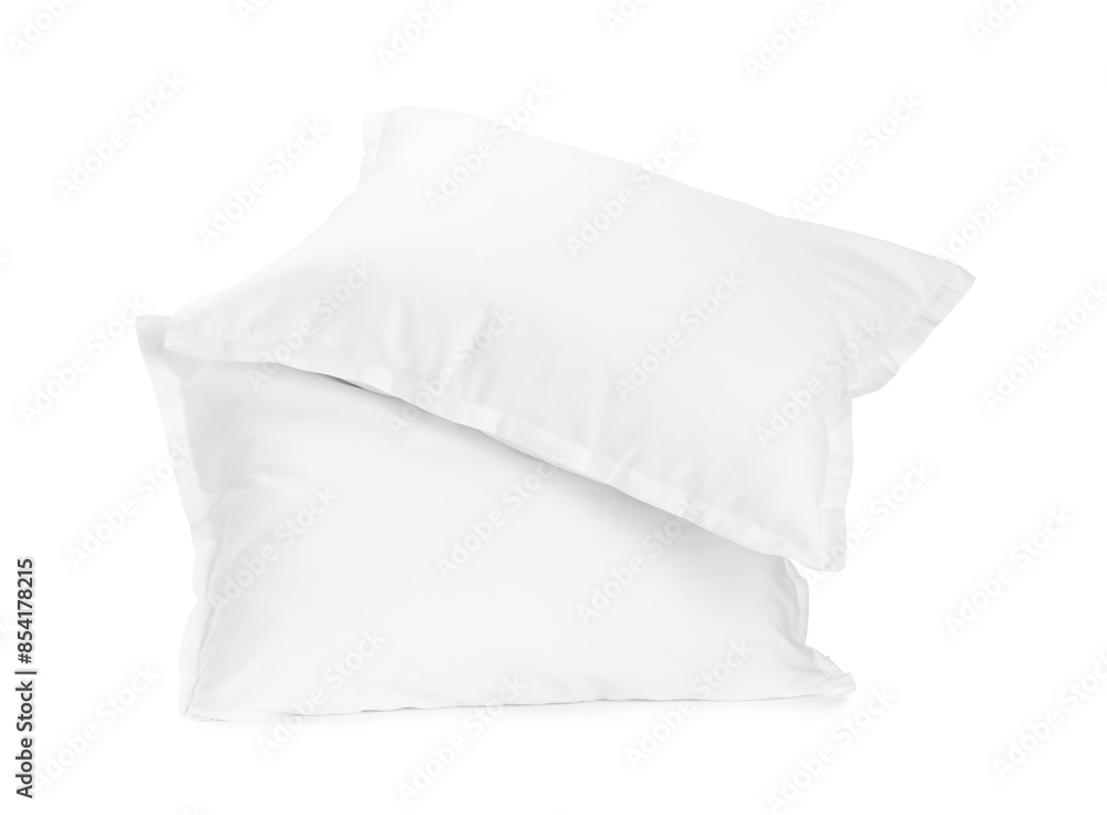 Two new soft pillows isolated on white Two new soft pillows isolated on white