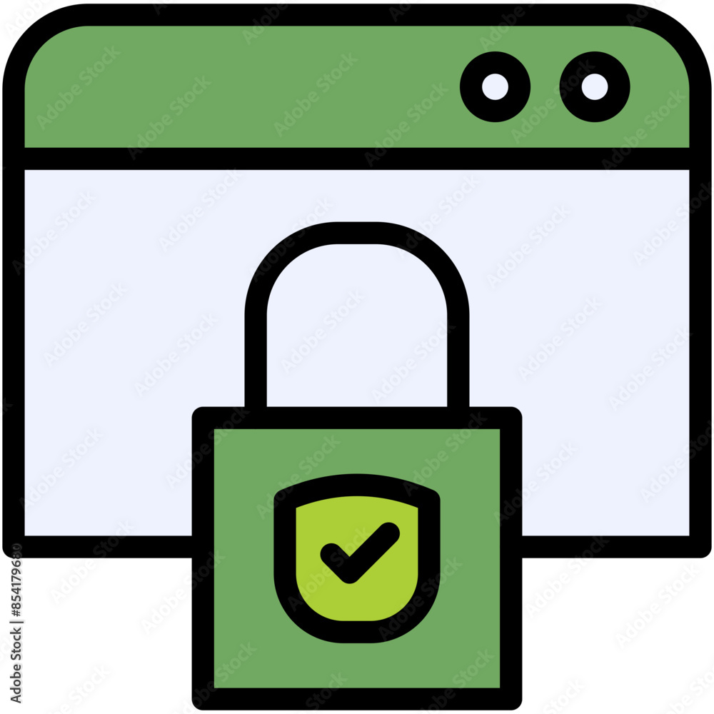 web protection filled line icon web protection filled line icon