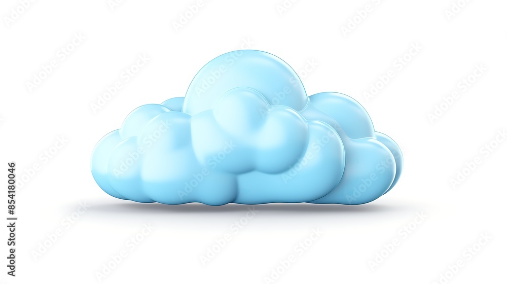 3D rendering of a fluffy white cloud on a transparent background. The cloud is soft and has a realistic appearance. 3D rendering of a fluffy white cloud on a transparent background. The cloud is soft and has a realistic appearance.