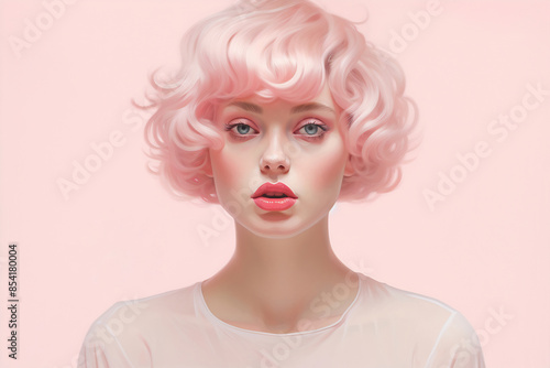 Vintage Model with Pink Bubble Gum