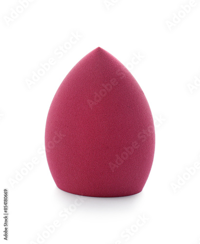 One bright makeup sponge isolated on white