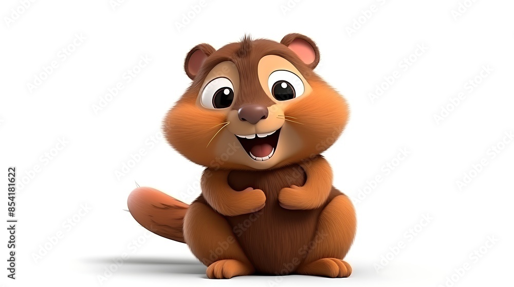 This is a 3D rendering of a cute and friendly squirrel. It has brown fur, big eyes, and a bushy tail. This is a 3D rendering of a cute and friendly squirrel. It has brown fur, big eyes, and a bushy tail.
