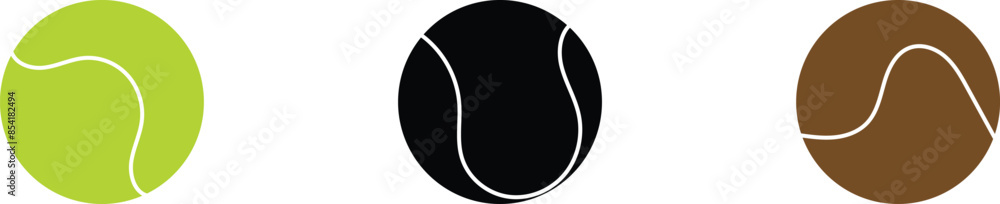 Set tennis ball icon. Set with tennis balls vector icons. Tennis balls black and yellow collection. Sport game. Tennis ball. Sport concept. Sports, fitness, activity. Vector illustration Set tennis ball icon. Set with tennis balls vector icons. Tennis balls black and yellow collection. Sport game. Tennis ball. Sport concept. Sports, fitness, activity. Vector illustration
